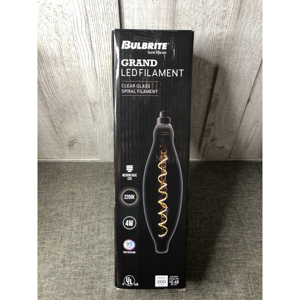 Bulbrite Single 4 Watt Vintage Edison Dimmable Medium (E26) LED Bulb Olive Shape